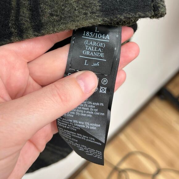 ALLSAINTS Asbury Plaid Flannel Long Sleeve Warm Overshirt Shacket Designer Large - Picture 9 of 11